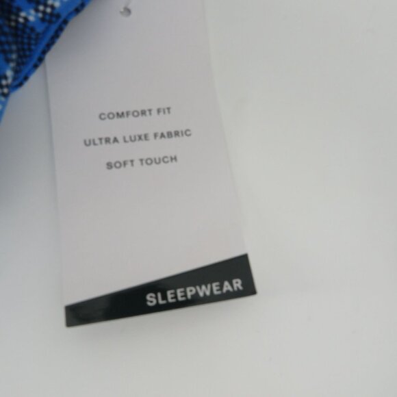 Perry Ellis Men's Plaid Blue Sleep Pajama Pants Large Drawstring Waist NWT $44 - Picture 6 of 6